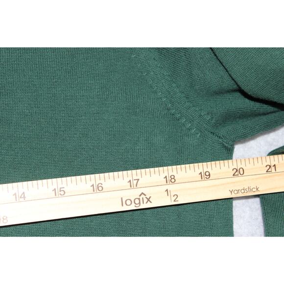 Tommy Hilfiger Sweater Mens Medium Green Argyle Long Sleeve V Neck Pullover - Picture 4 of 8